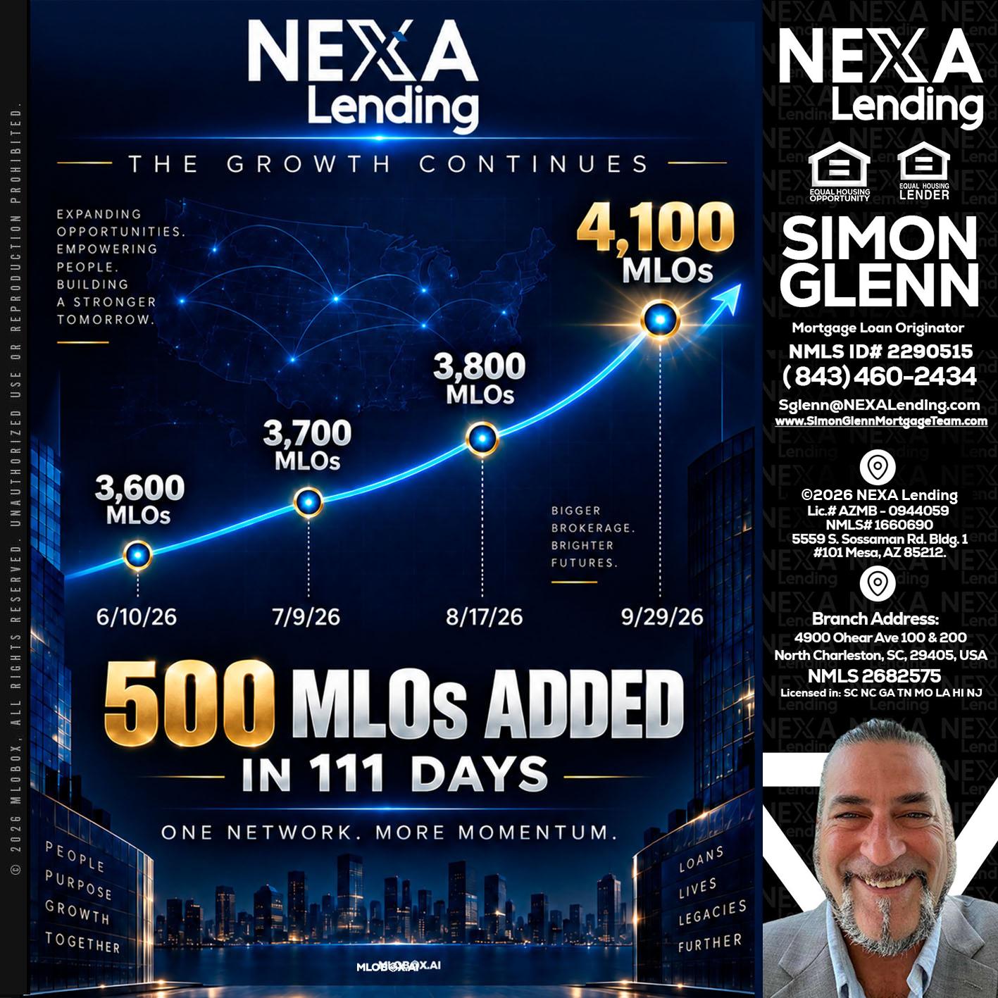 4,100 MLOs - Simon Glenn -Mortgage Broker Loan Originator