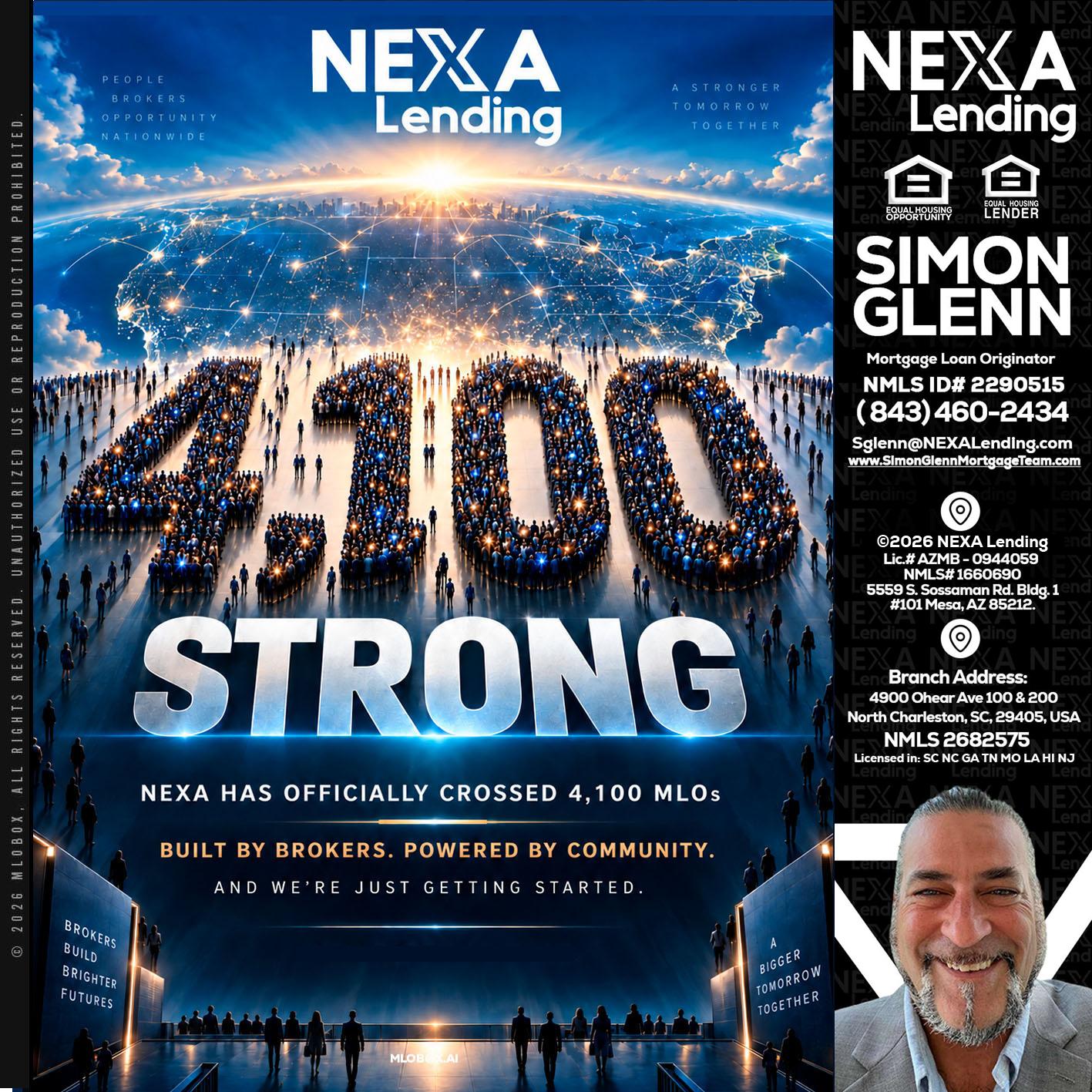 4,100 MLOs - Simon Glenn -Mortgage Broker Loan Originator