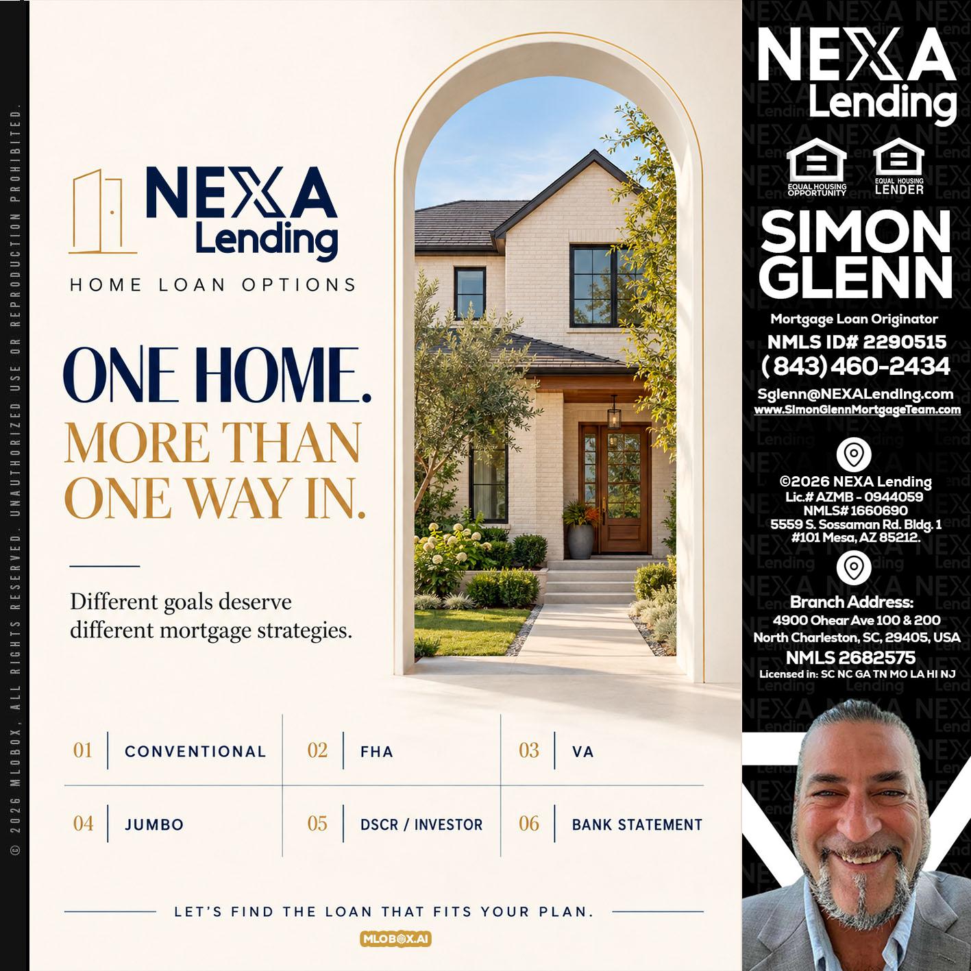 ONE HOME - Simon Glenn -Mortgage Broker Loan Originator