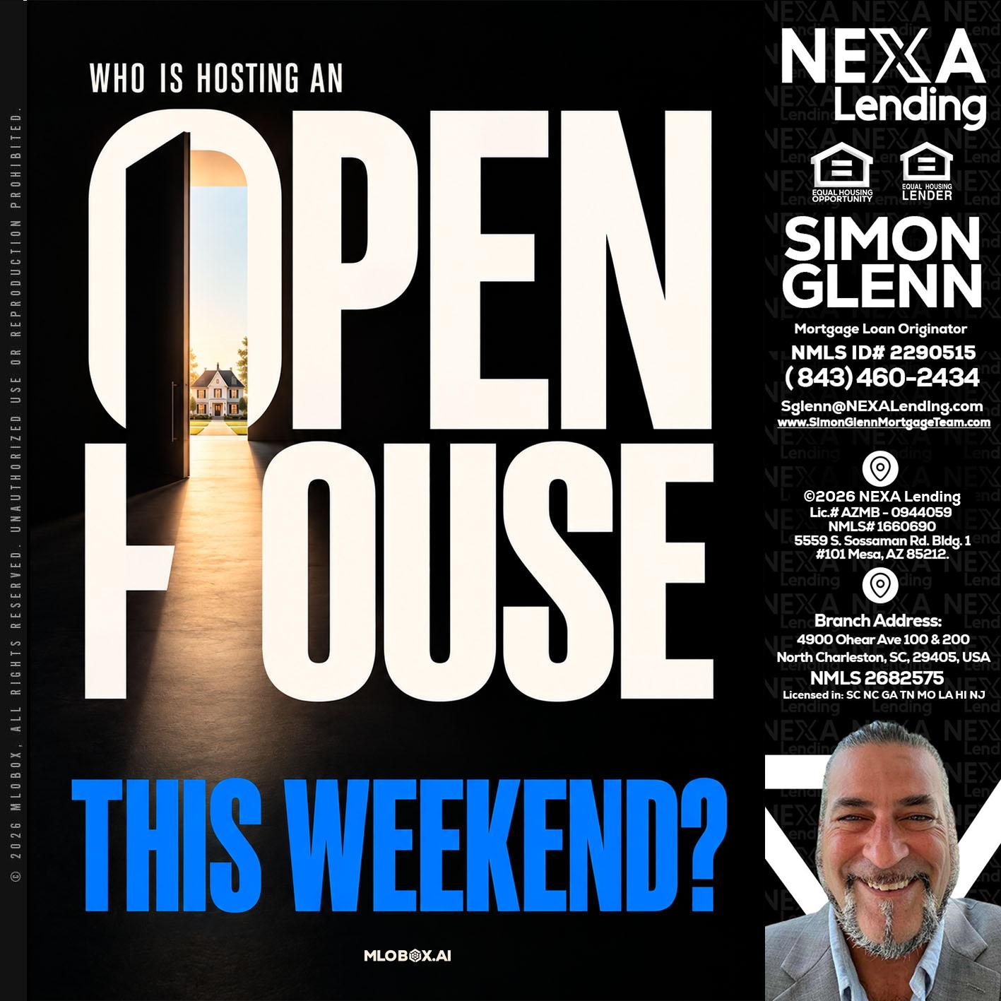 OPEN HOUSE - Simon Glenn -Mortgage Broker Loan Originator