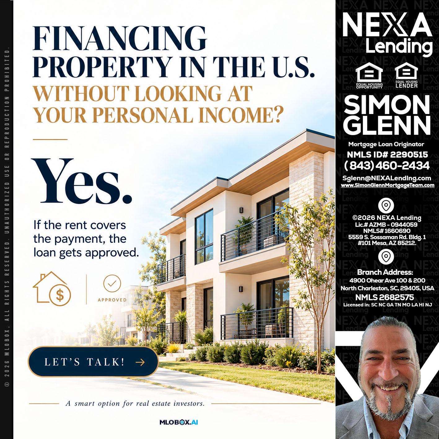 FINANCING - Simon Glenn -Mortgage Broker Loan Originator