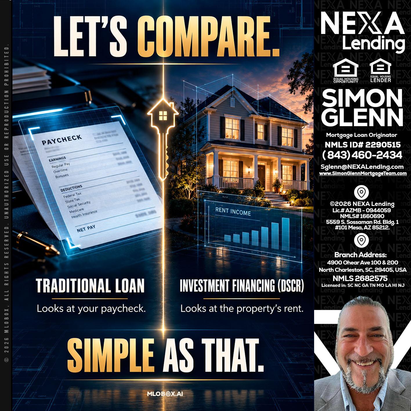 lets compare - Simon Glenn -Mortgage Broker Loan Originator