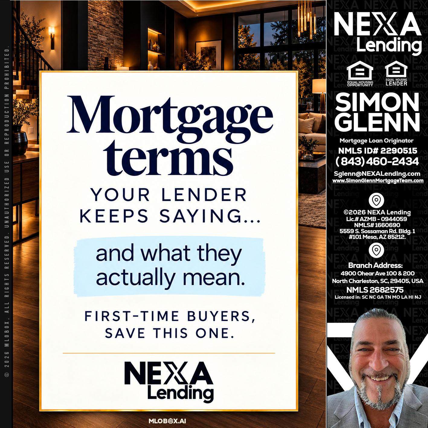 mortgage terms - Simon Glenn -Mortgage Broker Loan Originator